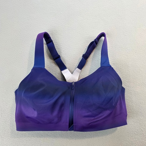 Victoria's Secret Knockout Front Close Sports Bra Blue Purple Ombre Size 36DD - Picture 2 of 9